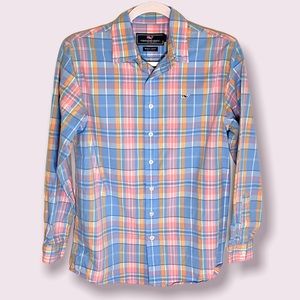 Vineyard Vines Plaid Whale Button Down Shirt